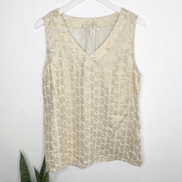 St. Tropez West Sleeveless Paisley Blouse - Picture 3 of 4